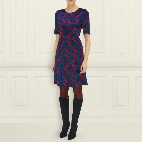 LK Bennett Dresses & Skirts - LK Bennett Women Dress Janeva Silk Printed Fit & Flare size 4